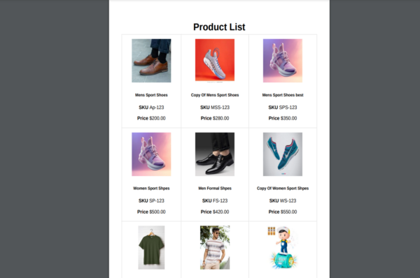 Product Pdf Generate