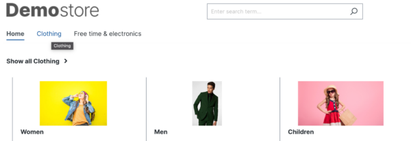 Navigation for category images