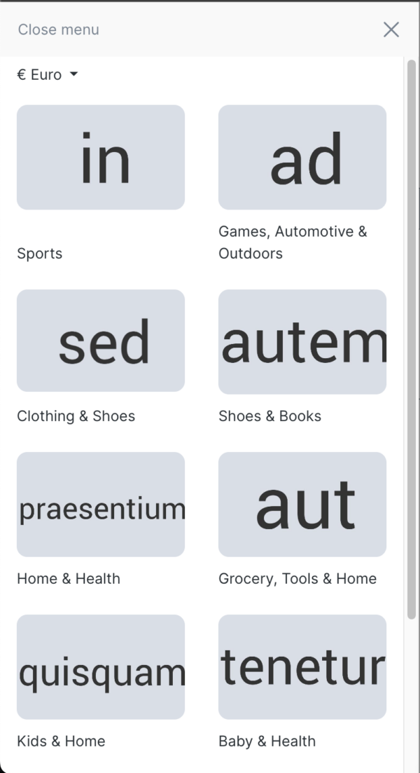 Navigation for category images